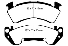 Load image into Gallery viewer, EBC 92-96 Chevrolet Caprice 4.3 Police Yellowstuff Front Brake Pads