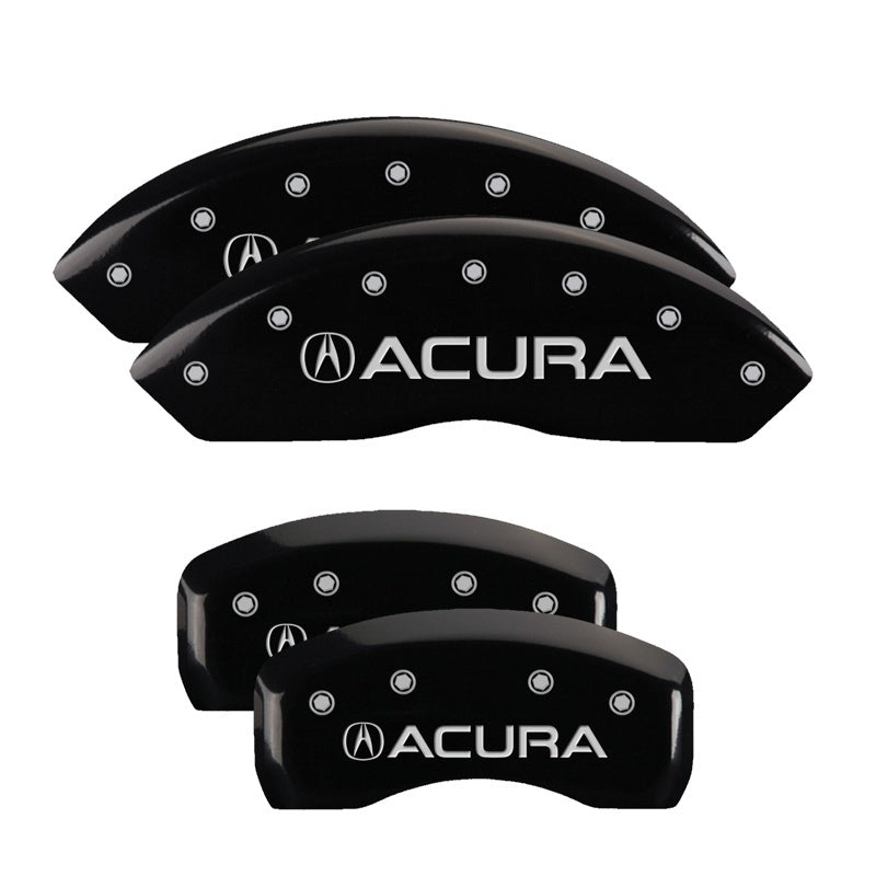 MGP 4 Caliper Covers Engraved Front & Rear MGP Black finish silver ch