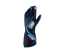 Load image into Gallery viewer, OMP One Evo X Gloves Navy Blue/Cyan - Size L (Fia 8856-2018)