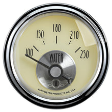 Load image into Gallery viewer, Autometer Prestige Antique Ivory Series 2-1/16in 100-250 Deg F Electric Water Temp Gauge