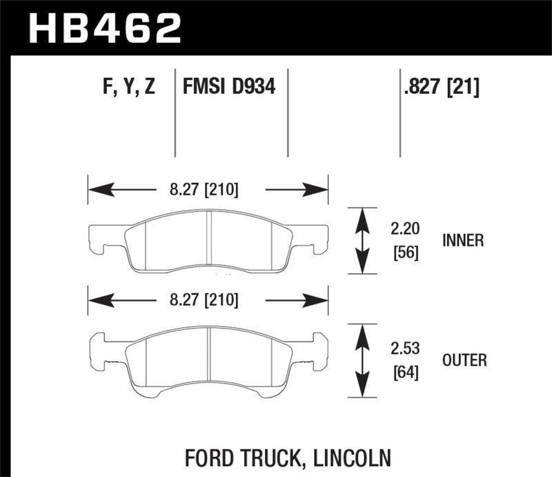 Hawk 03-06 Ford Expedition / 03-06 Lincoln Navigator LTS Street Front Brake