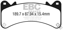 Load image into Gallery viewer, EBC 2015+ Chevrolet Tahoe 2WD (6 Piston Brembo) Yellowstuff Front Brake Pads