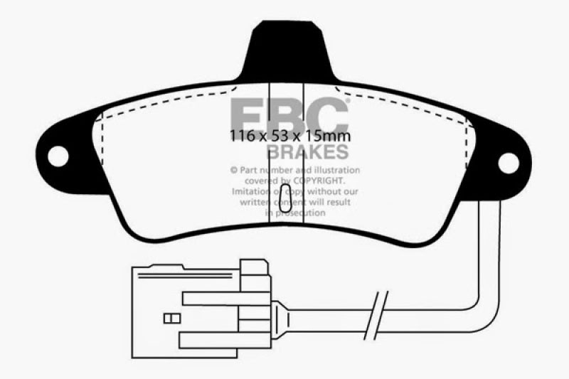 EBC 95-00 Ford Contour 2.0 Ultimax2 Rear Brake Pads