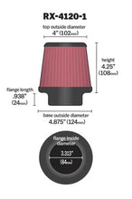 Load image into Gallery viewer, K&amp;N Universal X-Stream Clamp-On Air Filter 3.313in Flg ID/4.875in Base OD/4in Top OD/4.25in H