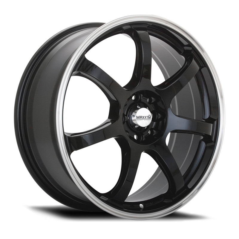 Maxxim Knight 15x6.5 10x100/114.3 ET38 Gloss Black Lip Polish