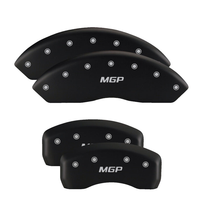 MGP 4 Caliper Covers Engraved Front & Rear Gen 5/Camaro Red finish silver ch