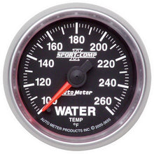 Load image into Gallery viewer, Autometer Sport-Comp II 52.4mm 100-260 Deg. F Water Temprature Gauge