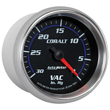 Load image into Gallery viewer, Autometer Cobalt 2-5/8in. / 0-30 IN HG / Mechanical Vacuum Gauge