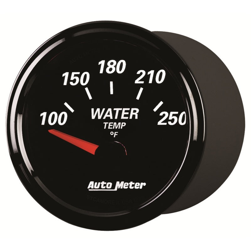 Autometer Designer Black II 52mm 250 Deg F Water Temp Gauge