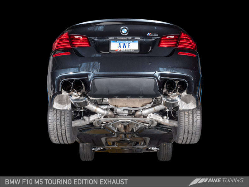 AWE Tuning BMW F10 M5 Touring Edition Axle-Back Exhaust Diamond Black Tips