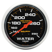 Load image into Gallery viewer, Autometer Liquid Filled Mechanical 2-5/8in 140-280 deg F Water Termperature Gauge Includes 6