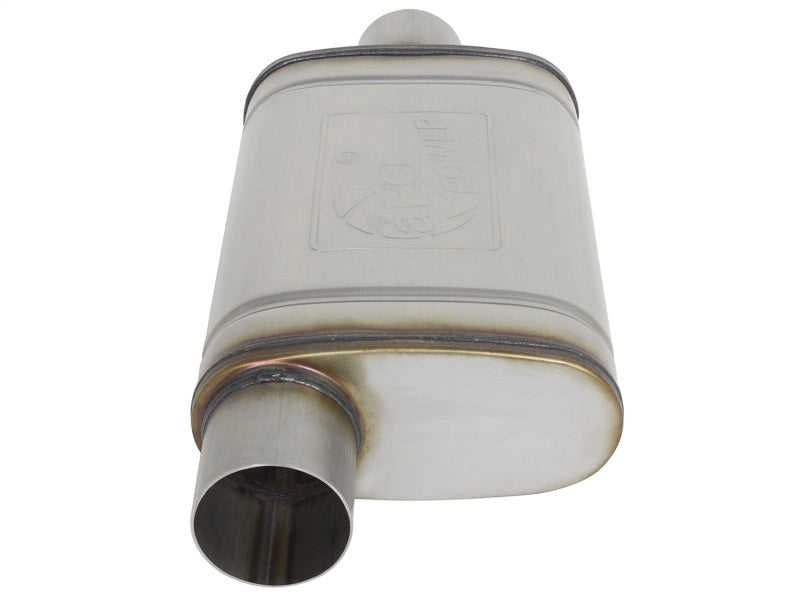 aFe MACHForce XP SS Muffler 3in Center Inlet / 3in Outlet 9in L x 4in W x 14in Body