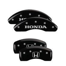 Load image into Gallery viewer, MGP 4 Caliper Covers Engraved Front Honda Engraved Rear Pilot/2016 Black finish silver ch