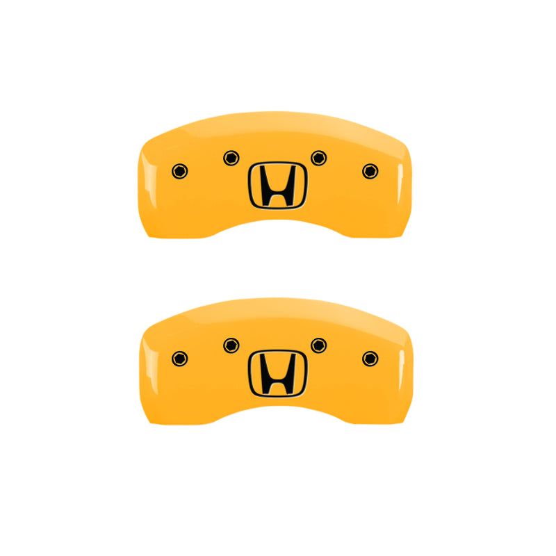 MGP 4 Caliper Covers Engraved Front Honda Rear H Logo Yellow Finish Black Char 1998 Honda Accord