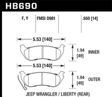 Load image into Gallery viewer, Hawk 03-07 Jeep Liberty (KJ) / 03-06 Jeep Wrangler (w/ Rear Disc Brakes) LTS Street Rear Brake Pads