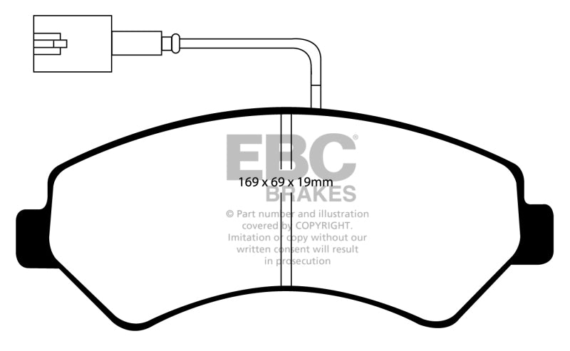 EBC 2014-2016 Ram Trucks Promaster 3.0L TD Yellowstuff Front Brake Pads