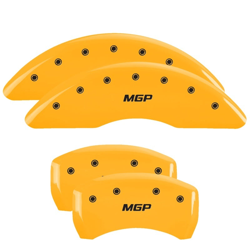 MGP 4 Caliper Covers Engraved Front & Rear MGP Yellow Finish Black Char 2007 Mercedes-Benz C280