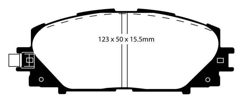 EBC 11+ Lexus CT200h 1.8 Hybrid Greenstuff Front Brake Pads