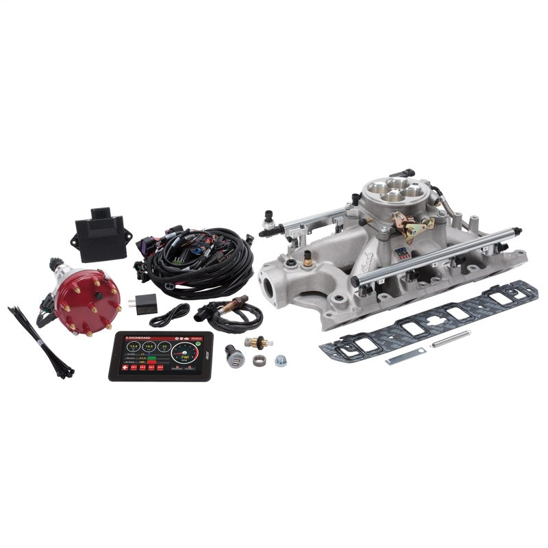 Edelbrock Pro Flo 4 EFI System Seq Port Ford Super Victor 8.2 302-347 625 HP 35lb/hr Satin Finish