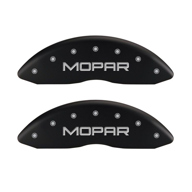 MGP 4 Caliper Covers Engraved Front & Rear MOPAR Red finish silver ch