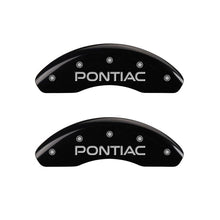 Load image into Gallery viewer, MGP 4 Caliper Covers Engraved Front Pontiac Engraved Rear G6 Black finish silver ch