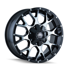 Load image into Gallery viewer, Mayhem 8015 Warrior 17x9 / 6x135 BP / -12mm Offset / 106mm Hub Black/Machined Face Wheel