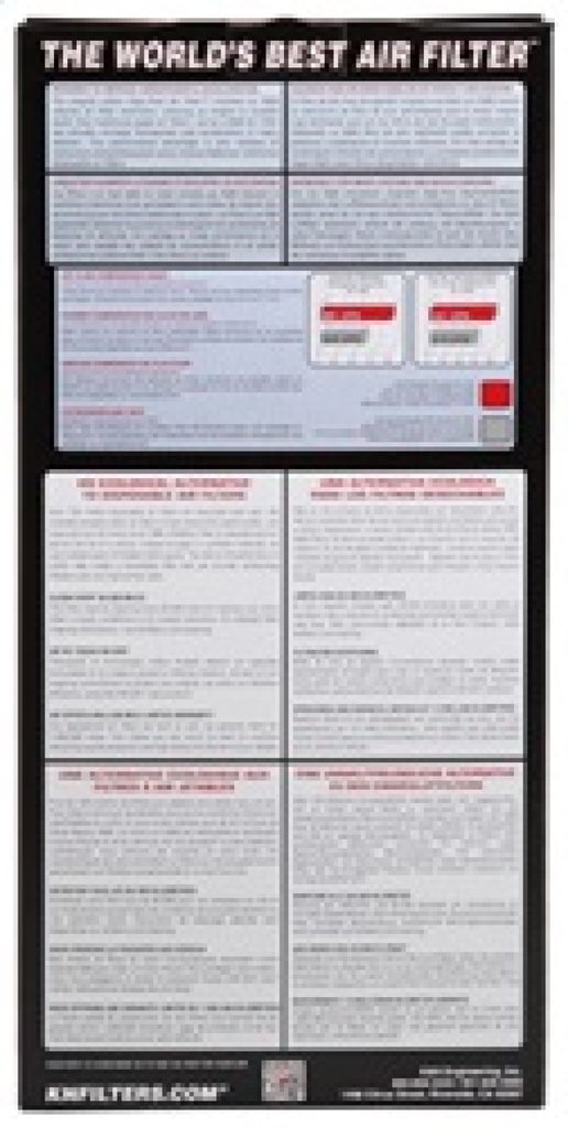 K&N Replacement Air Filter FORD F150 LIGHTNING 5.4L 99-04, F150 Harley-Davidson 5.4L 02-03