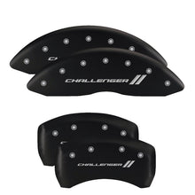 Load image into Gallery viewer, MGP 4 Caliper Covers Engraved Front &amp; Rear MOPAR Black finish silver ch