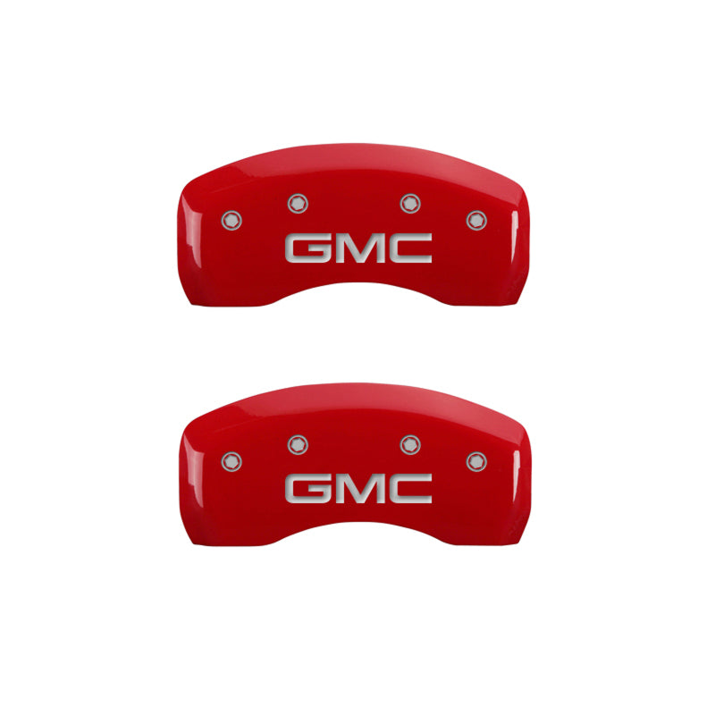 MGP 4 Caliper Covers Engraved Front & Rear GMC Yellow finish black ch