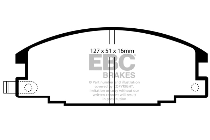 EBC 94-95 Honda Passport 2.6 Ultimax2 Front Brake Pads