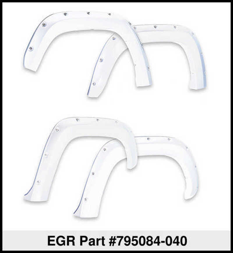 EGR 16+ Toyota Tacoma w/Mudflap Bolt-On Look Color Match Fender Flares - Set - Super White