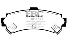 Load image into Gallery viewer, EBC 95-97 Nissan Sentra 1.6 Ultimax2 Rear Brake Pads