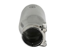 Load image into Gallery viewer, aFe Takeda 304 Stainless Steel Clamp-On Exhaust Tip 2.5in. Inlet / 4in. Outlet / 8in. L - Polished