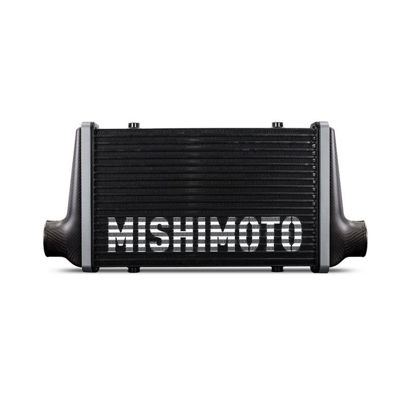 Mishimoto Universal Carbon Fiber Intercooler - Matte Tanks - 525mm Gold Core - C-Flow - GR V-Band