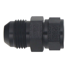 Load image into Gallery viewer, DeatschWerks 8AN Male Flare to Fuel Pump Outlet Barb Adapter - Anodized Matte Black