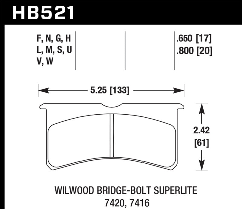 Hawk Wilwood Superlite HT-10 Race Brake Pads