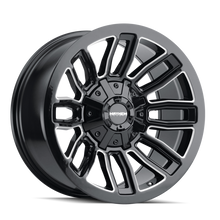 Load image into Gallery viewer, Mayhem 8108 Decoy 20x9 / 8x165.1 BP / 18mm Offset / 130.8mm Hub Black w/ Milled Spokes Wheel