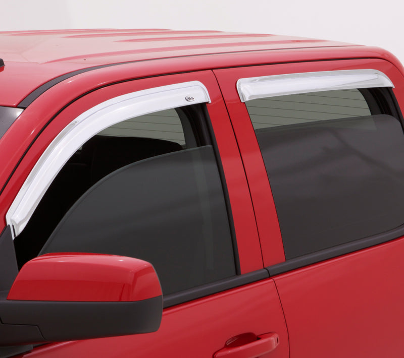 AVS 11-17 Jeep Compass (Old Body Style) Ventvisor Front & Rear Window Deflectors 4pc - Chrome