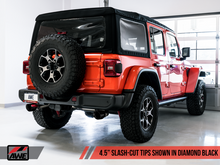 Load image into Gallery viewer, AWE Tuning 2018+ Jeep Wrangler JL/JLU Tread Edition Axle-Back Dual Exhaust - Diamond Black Tips