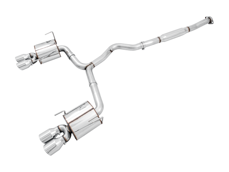 AWE Tuning Subaru STI VA / WRX GV / STI GV Sedan Touring Edition Exhaust - Chrome Silver Tip (102mm)