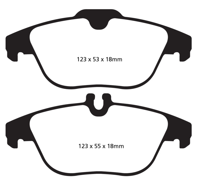 EBC 13-16 Mercedes-Benz GLK250 2.1 Twin TD Yellowstuff Rear Brake Pads