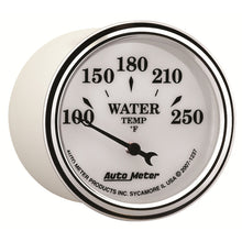 Load image into Gallery viewer, AutoMeter Gauge Water Temp 2-1/16in. 250 Deg. F Elec Old Tyme White II