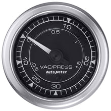 Load image into Gallery viewer, Autometer Chrono 2-1/16in 30INHG-30PSI Vaccum/Boost Gauge