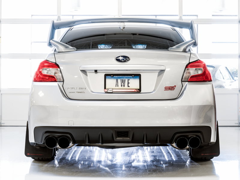 AWE Tuning Subaru STI VA / WRX GV / STI GV Sedan Touring Edition Exhaust - Diamond Black Tip (102mm)