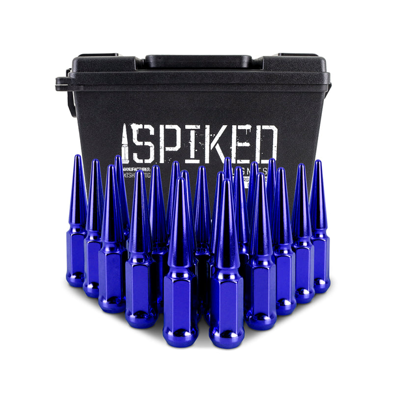 Mishimoto Steel Spiked Lug Nuts M12x1.5 20pc Set - Blue