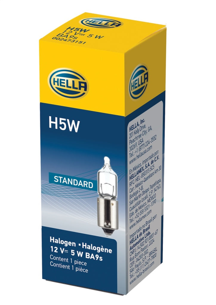 Hella Bulb H5W 12V 5W Ba9S T275