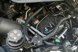 J&L 15-25 Ford Transit 150/250/350 3.5L EcoBoost Passenger Side Oil Separator 3.0 - Black Anodized