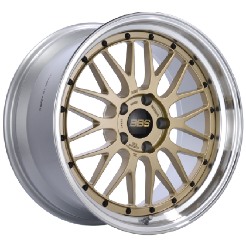 BBS LM 19x12 5x130 ET44 CB 71.6 Gold / Diamond Cut Lip Wheel