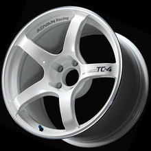 Load image into Gallery viewer, Advan TC4 18x9.5 +45 5-120 Racing White Metallic &amp; Ring Wheel