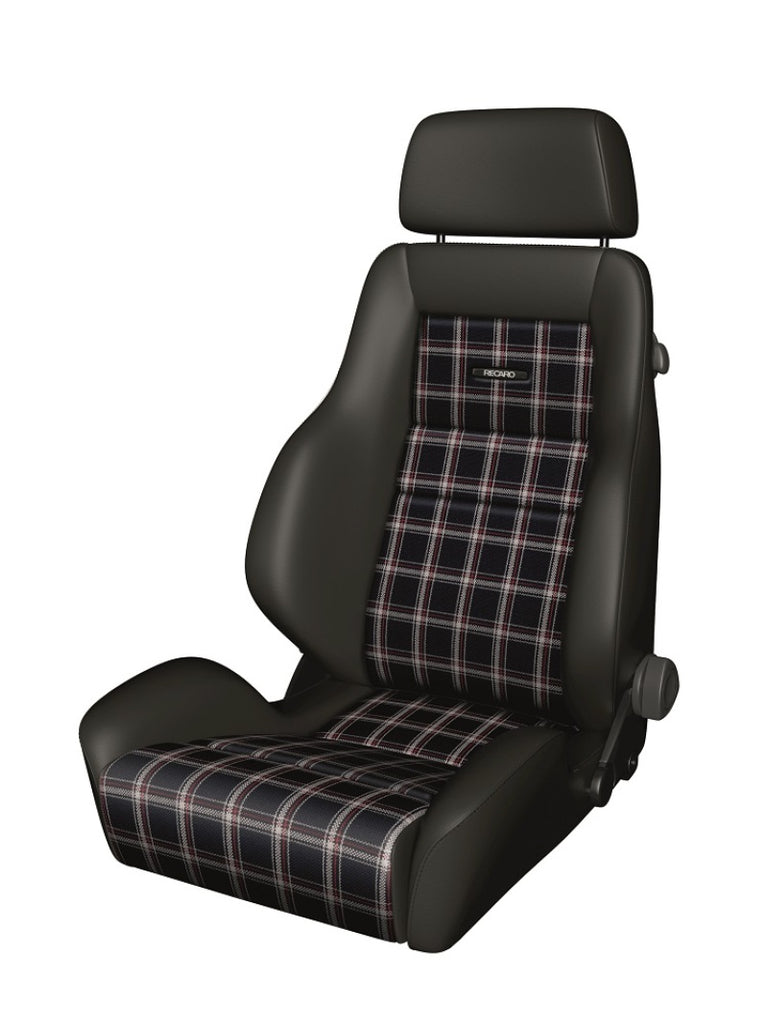 Recaro Classic LS Seat - Black Leather/Classic Checkered Fabric